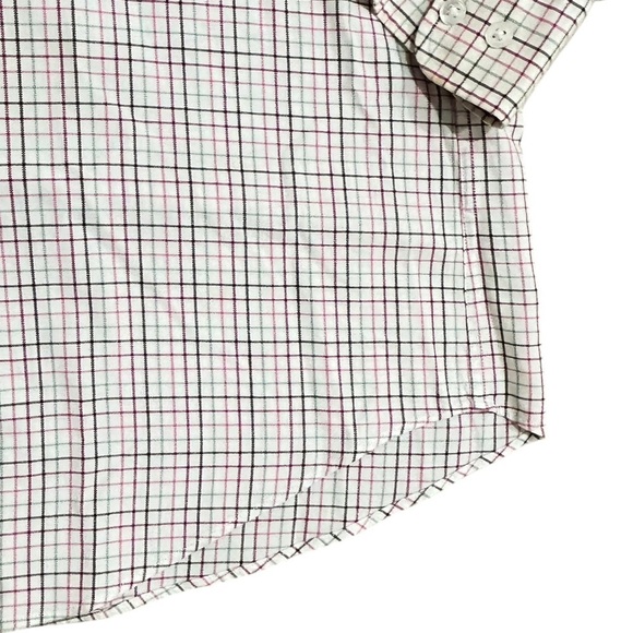 Men’s Faconnable Classique check plaid shirt casual chest pocket France sz large - Picture 2 of 7